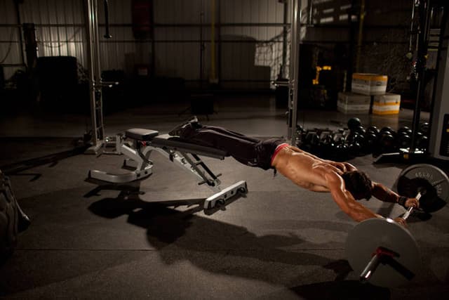 Barbell Rollout from Bench - view 2