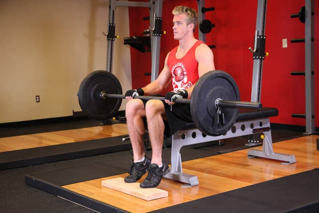 Barbell Seated Calf Raise - view 2
