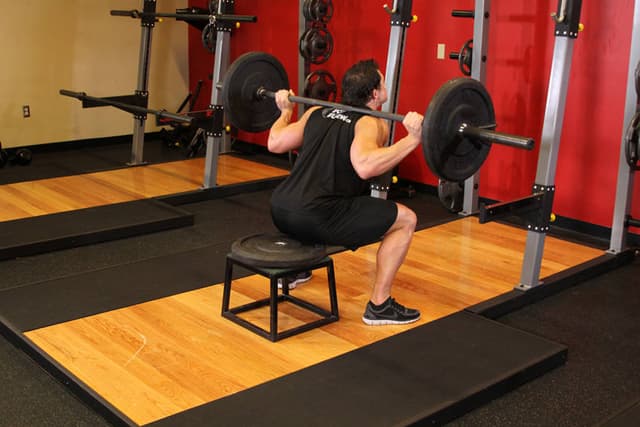 Barbell Squat To A Bench - view 2