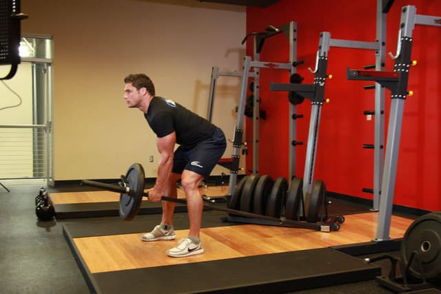 Bent Over One-Arm Long Bar Row
