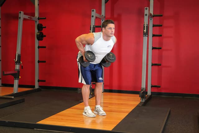 Bent Over Two-Dumbbell Row With Palms In - view 2