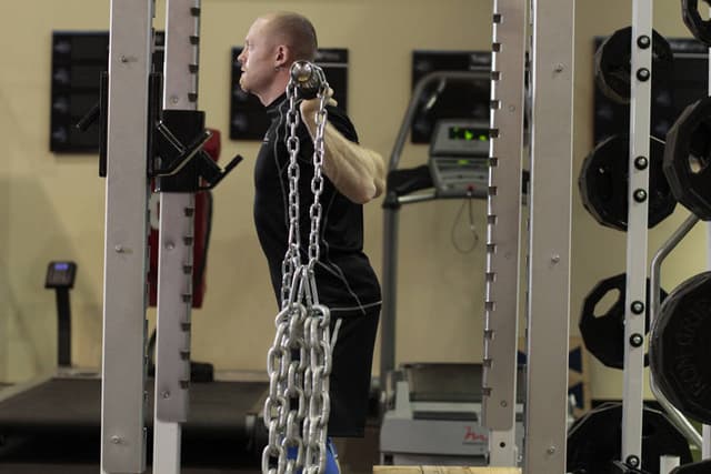 Box Squat with Chains