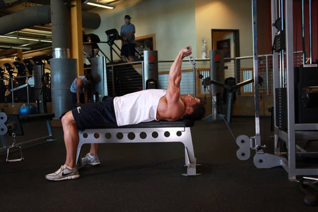 Cable Lying Triceps Extension - view 2