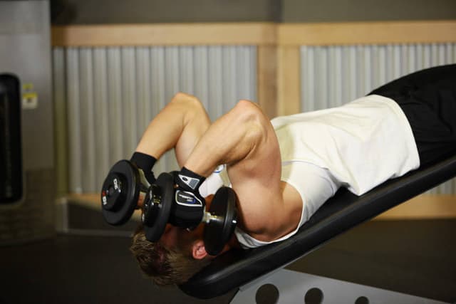 Decline Dumbbell Triceps Extension - view 2