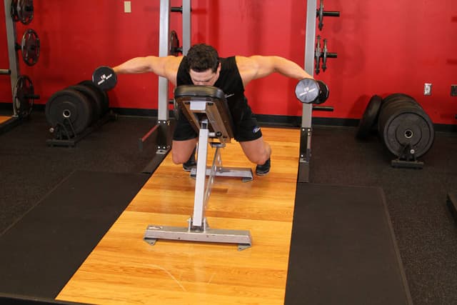 Dumbbell Lying Rear Lateral Raise - view 2