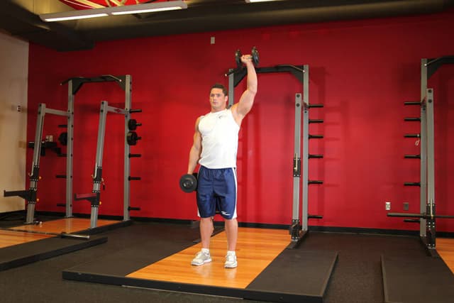 Dumbbell One-Arm Shoulder Press - view 2