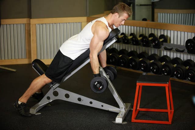Dumbbell Prone Incline Curl - view 2