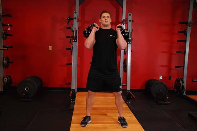 Front Squats With Two Kettlebells