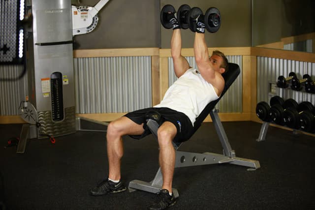 Incline Dumbbell Flyes - With A Twist - view 2