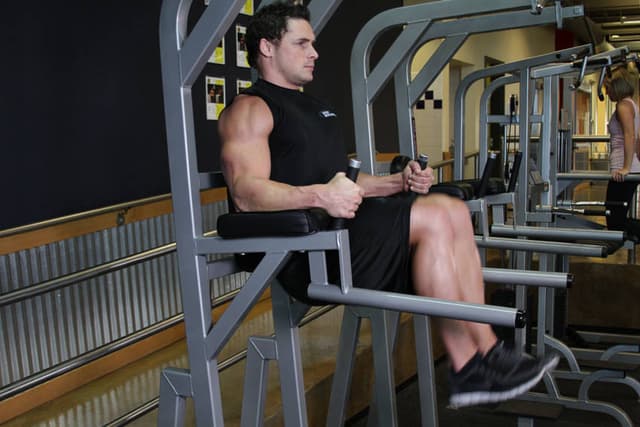 Knee/Hip Raise On Parallel Bars - view 2