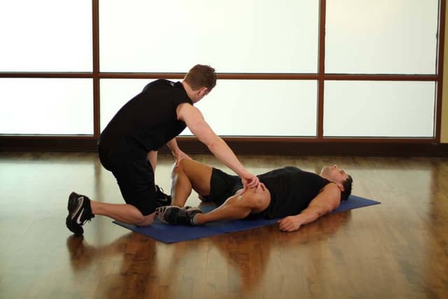 Lying Bent Leg Groin - view 2