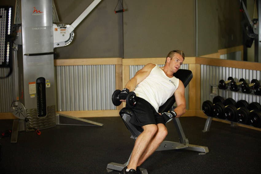 One-Arm Incline Lateral Raise