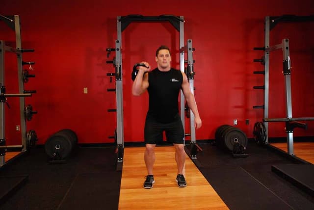 One-Arm Kettlebell Split Jerk - view 2