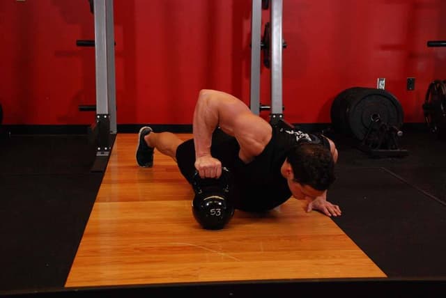 Plyo Kettlebell Pushups - view 2