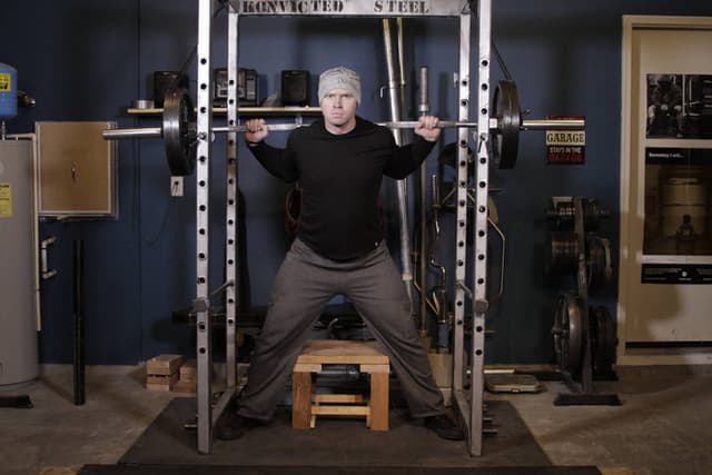 Reverse Band Box Squat