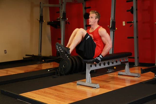 Seated Flat Bench Leg Pull-In - view 2