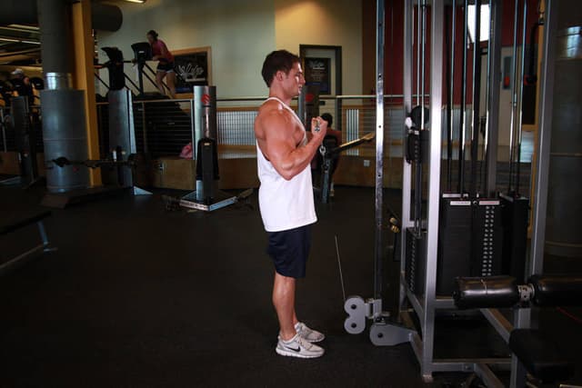 Standing Biceps Cable Curl - view 2