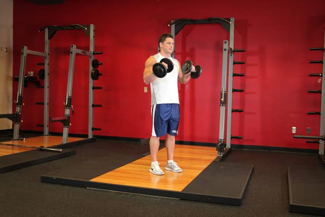 Standing Dumbbell Reverse Curl - view 2