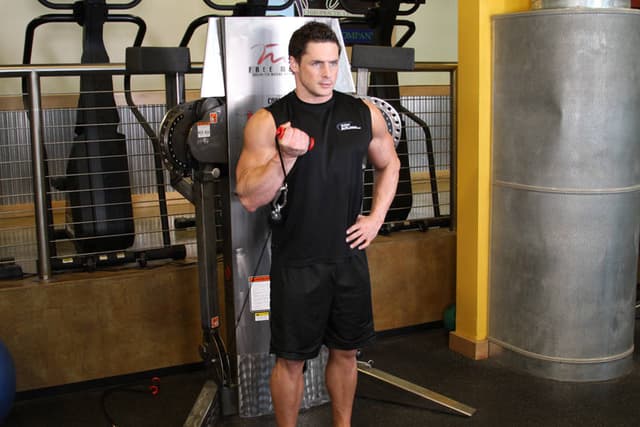 Standing One-Arm Cable Curl - view 2