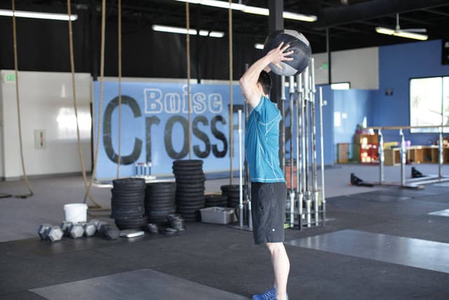 Standing Two-Arm Overhead Throw - view 2