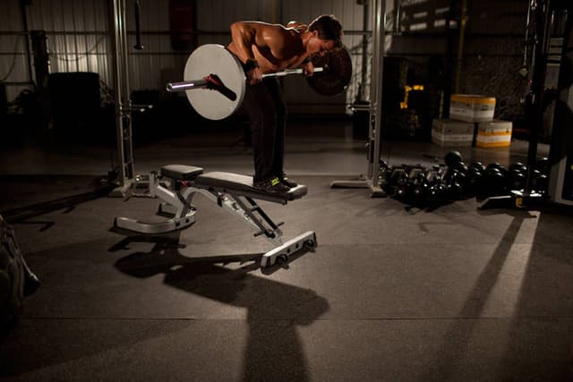 Straight Bar Bench Mid Rows - view 2