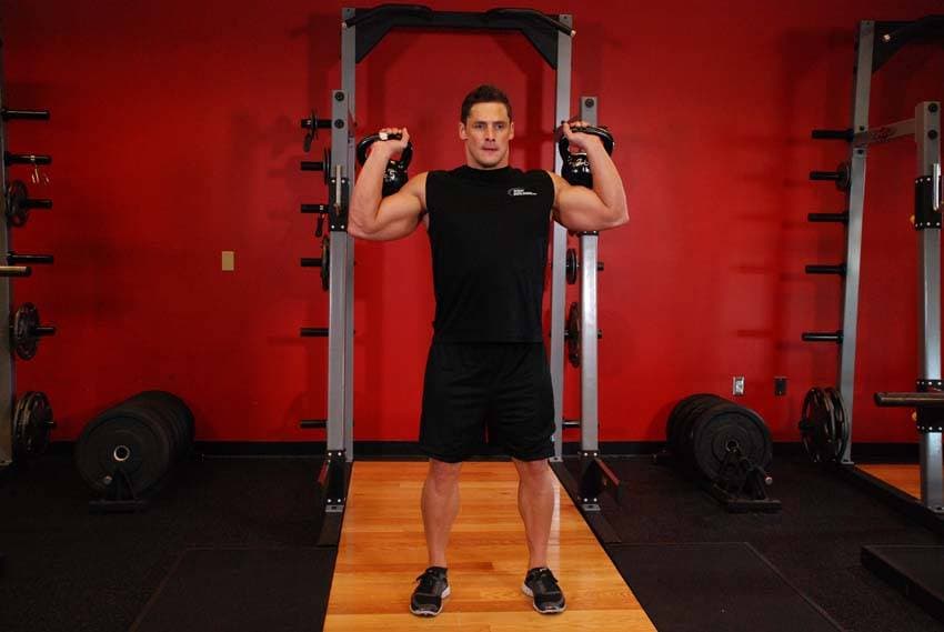 Two-Arm Kettlebell Military Press