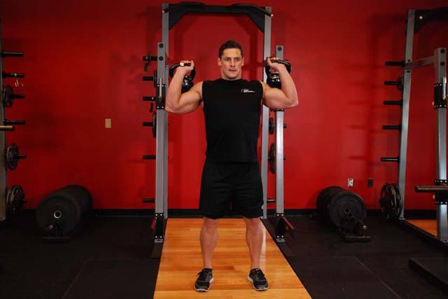 Two-Arm Kettlebell Military Press