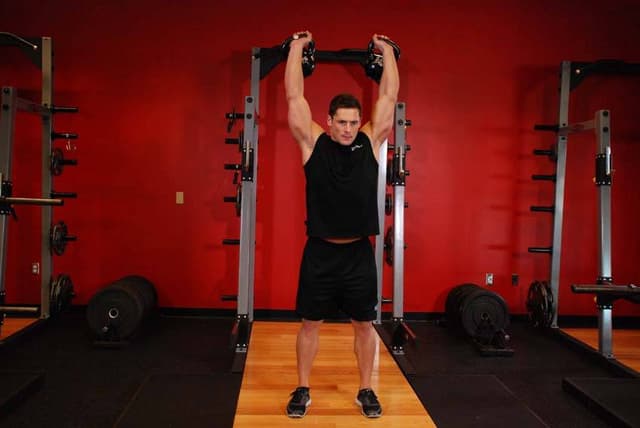 Two-Arm Kettlebell Military Press - view 2