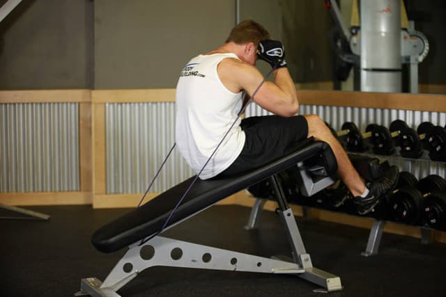 Weighted Sit-Ups - With Bands - view 2