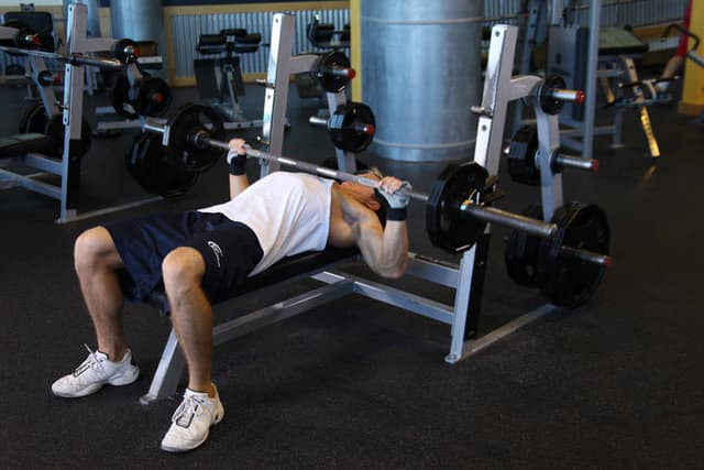 Wide-Grip Barbell Bench Press - view 2