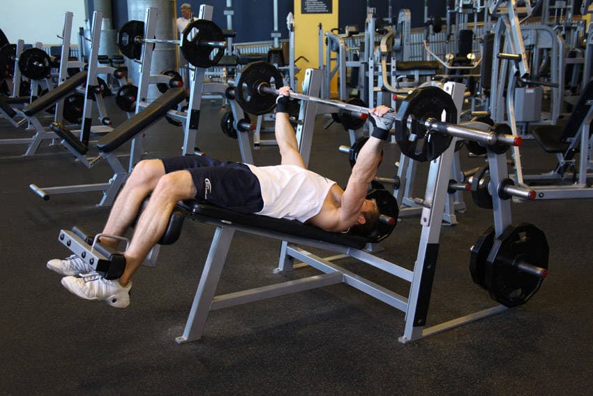Wide-Grip Decline Barbell Bench Press