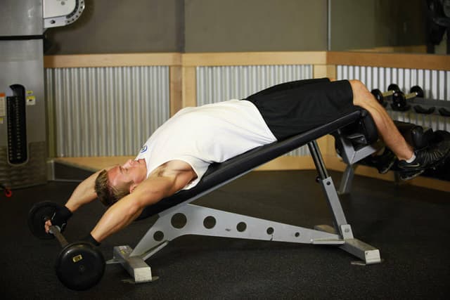 Wide-Grip Decline Barbell Pullover - view 2