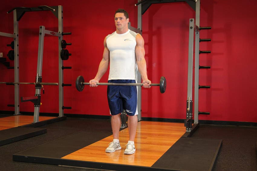 Wide-Grip Standing Barbell Curl