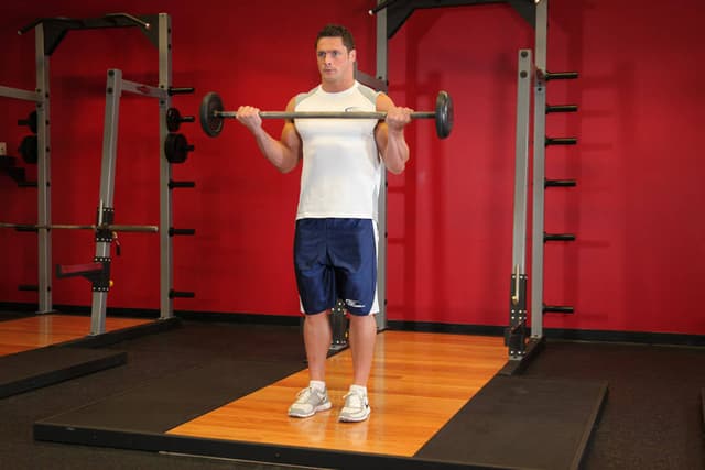 Wide-Grip Standing Barbell Curl - view 2