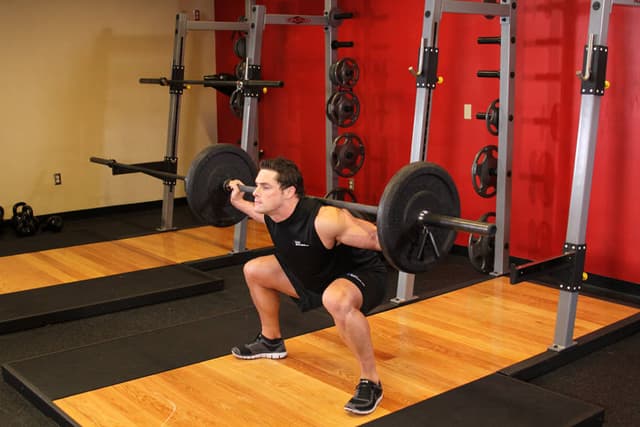 Wide Stance Barbell Squat - view 2